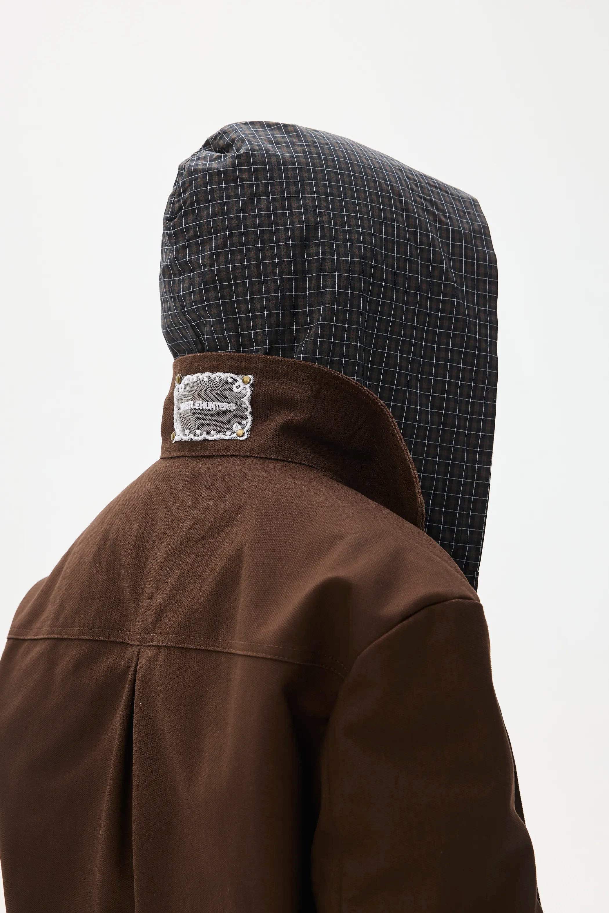 Model shot of Lace-Label Multi-Pocket Magnetic Closure Jacket 6