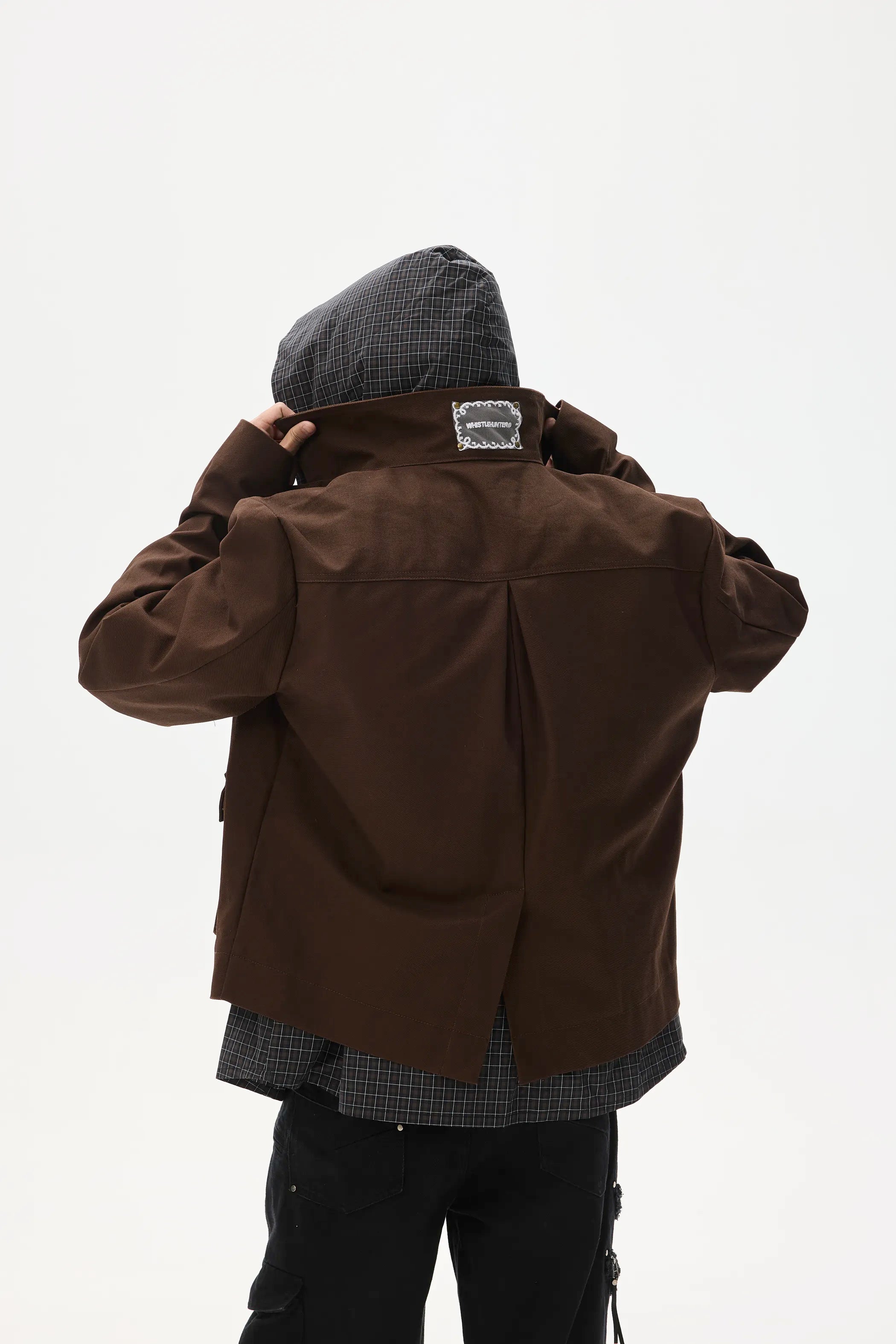 Model shot of Lace-Label Multi-Pocket Magnetic Closure Jacket 7