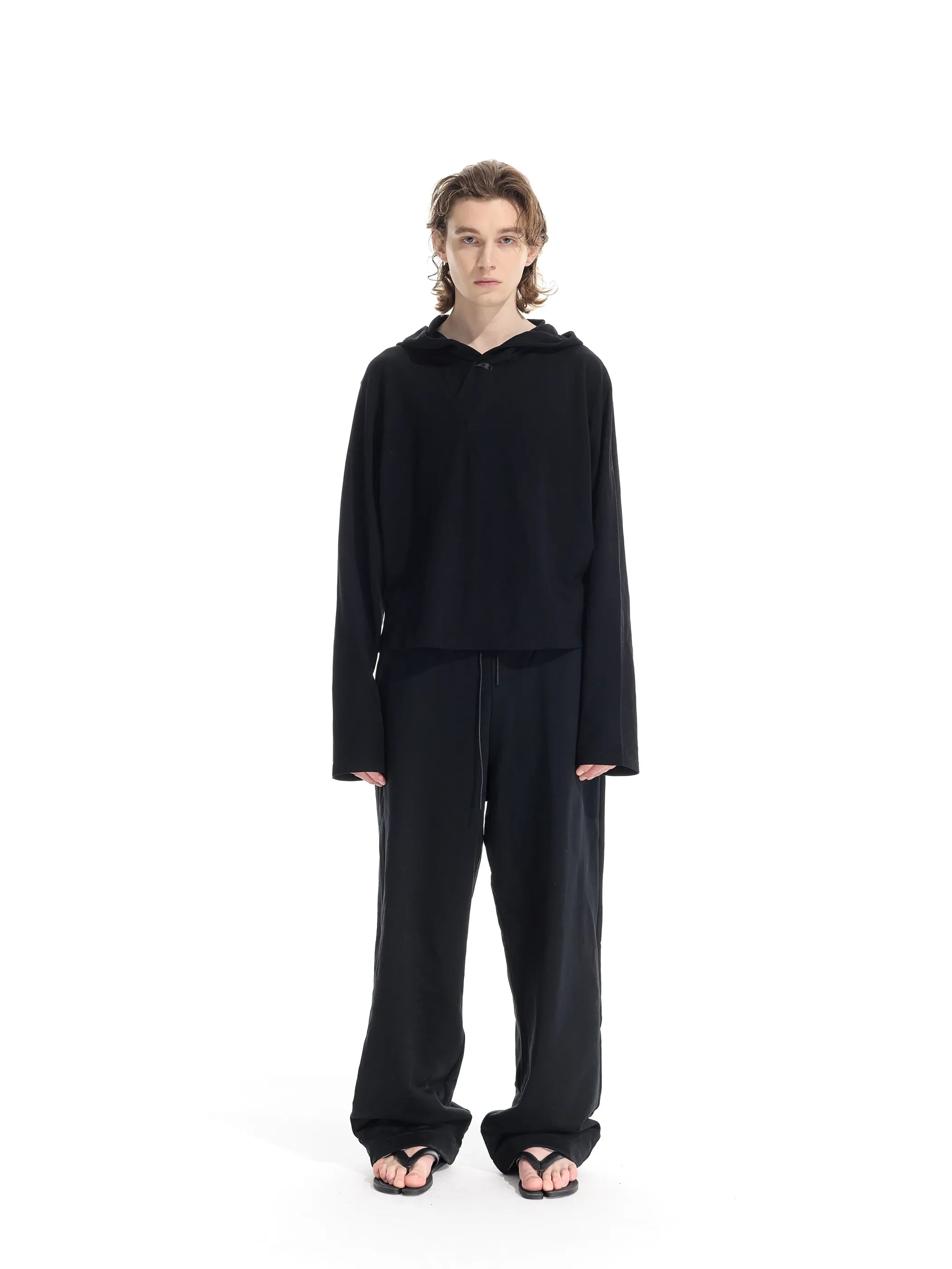 Model shot of Lightweight Hooded T-Shirt 2