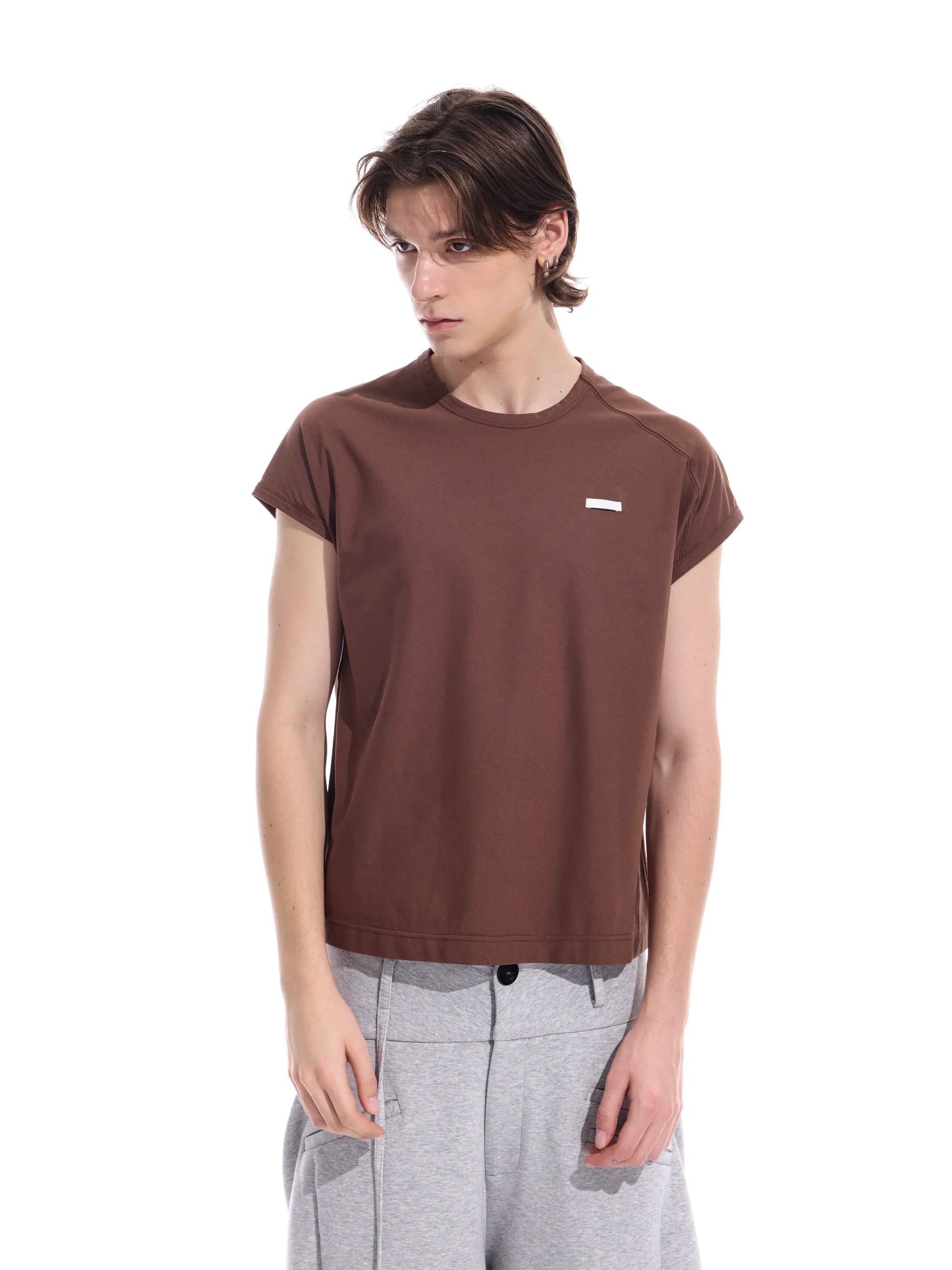 Minimalist construction crop tee