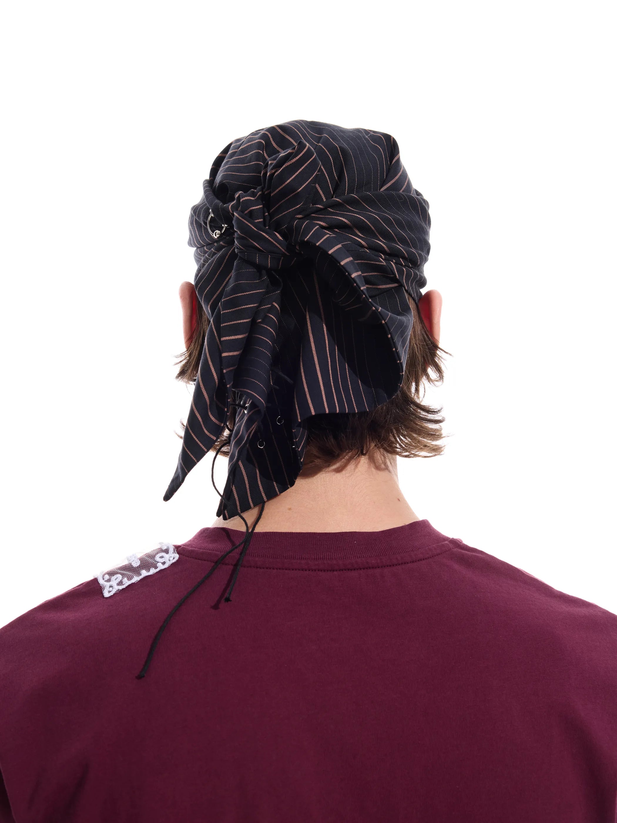 Striped detachable-chain bandana