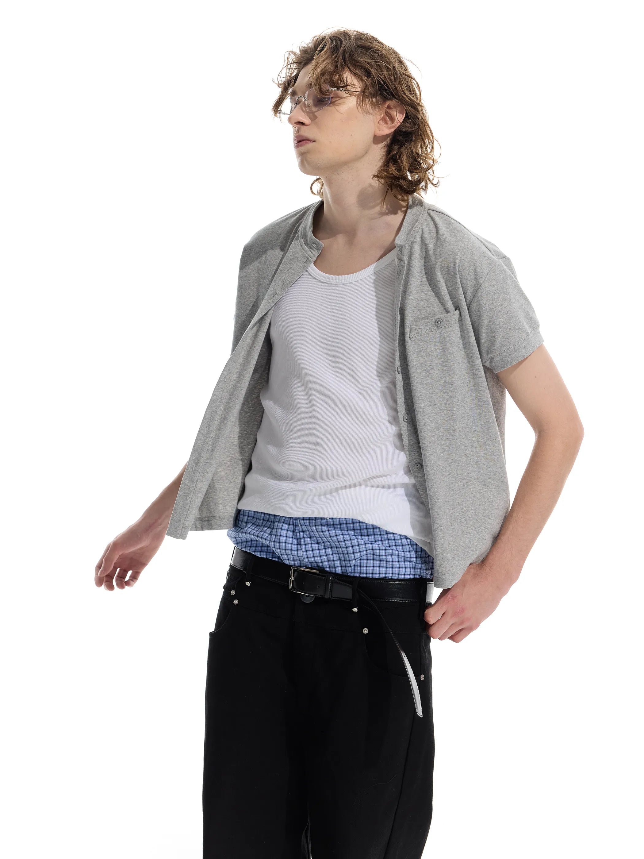Wool-blend short cardigan