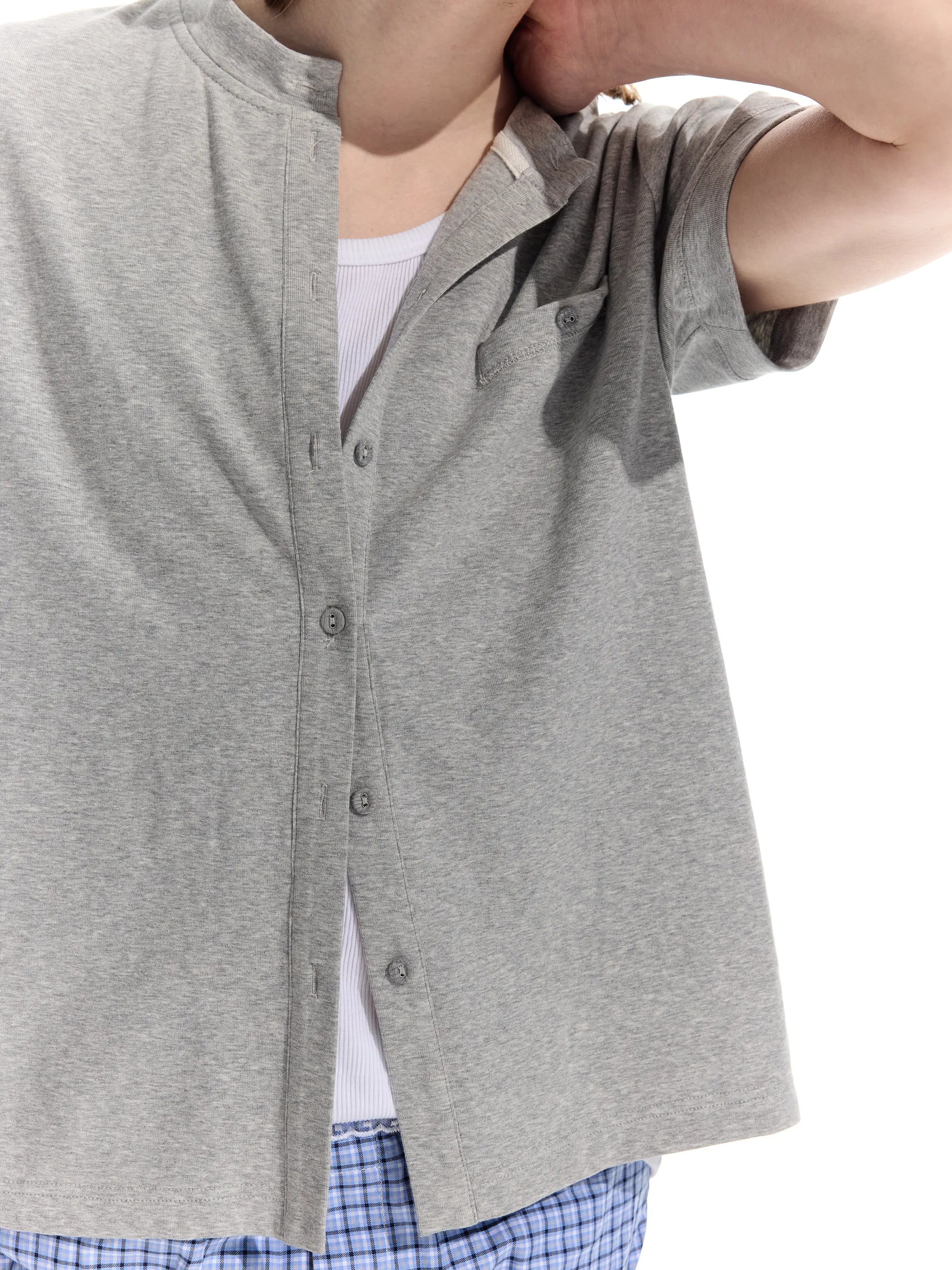 Wool-blend short cardigan