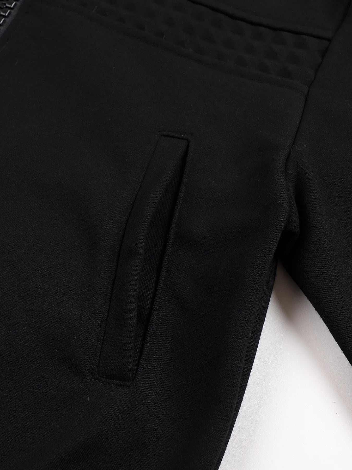 Large Zip Embossed Cross Hoodie