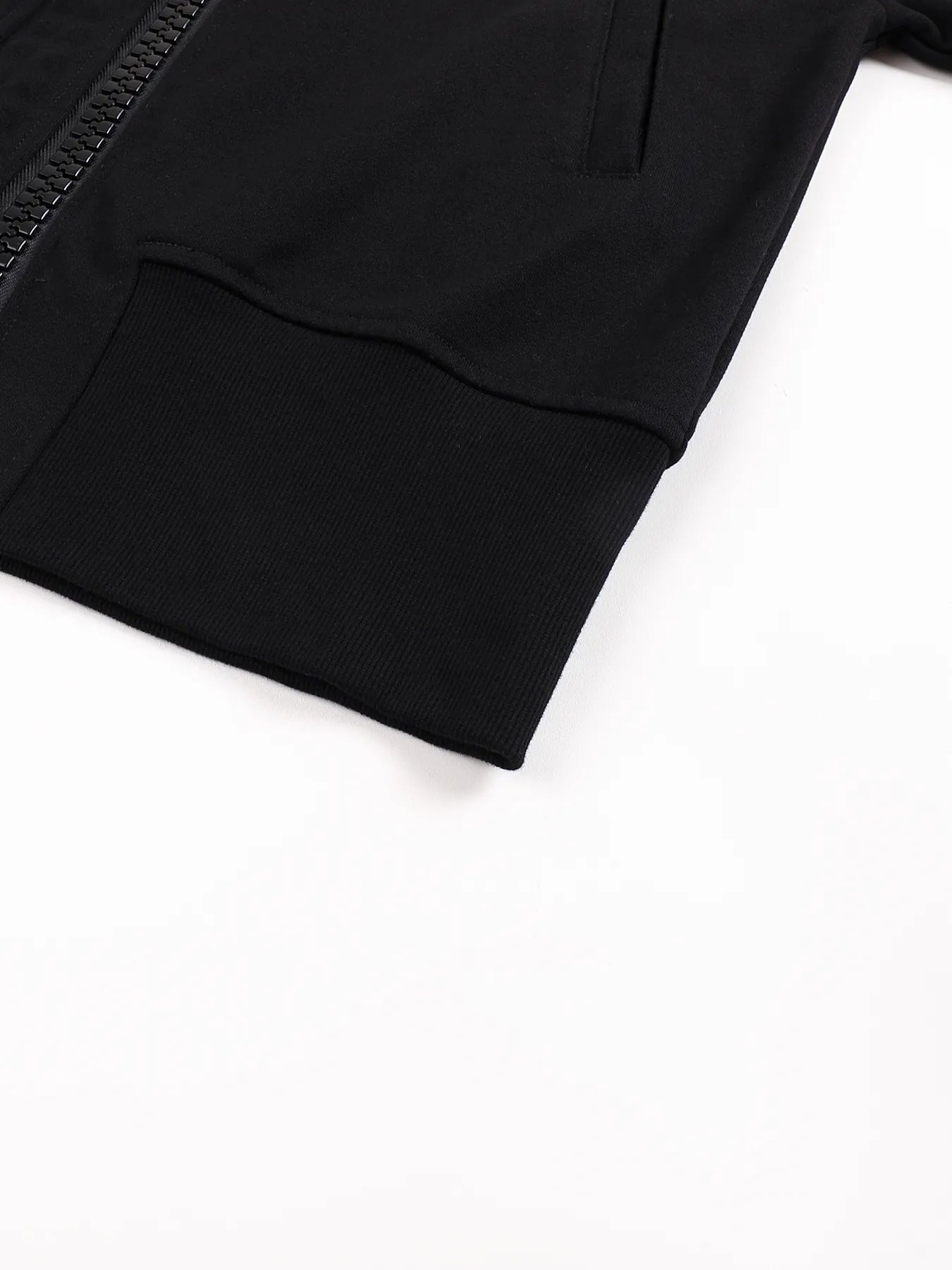 Large Zip Embossed Cross Hoodie