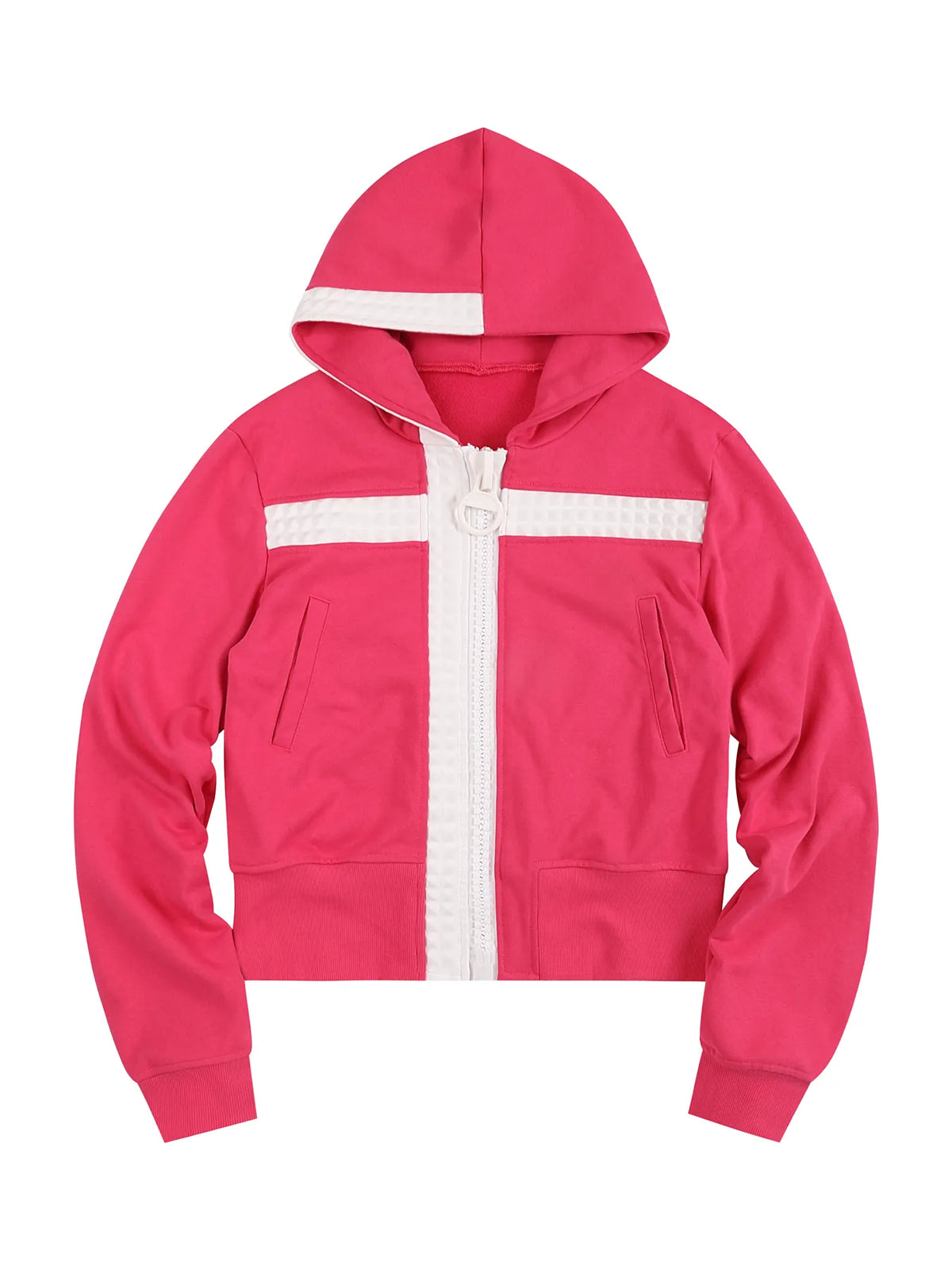 Large Zip Embossed Cross Hoodie