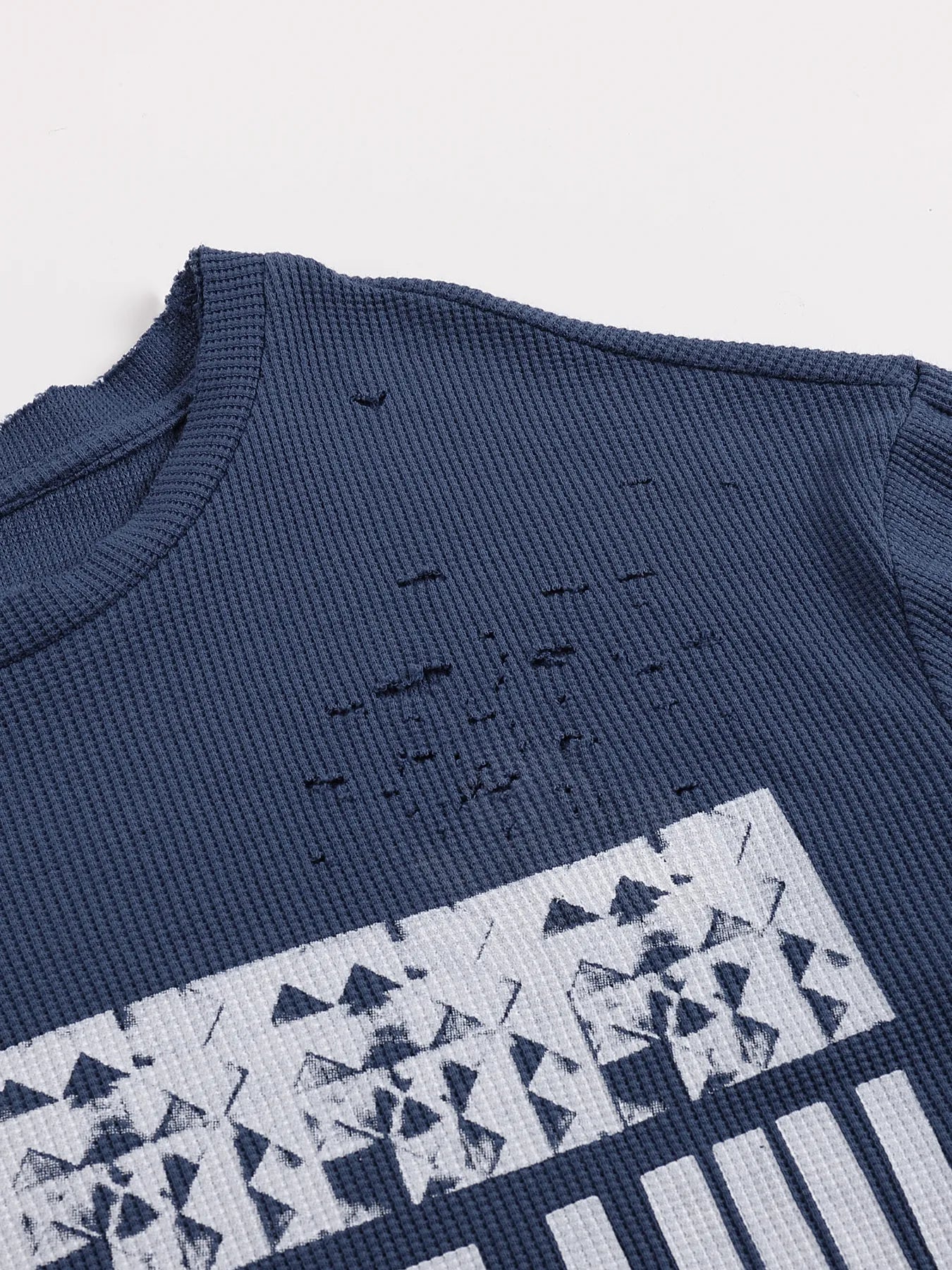 notimeforluv Print Waffle Long Sleeves