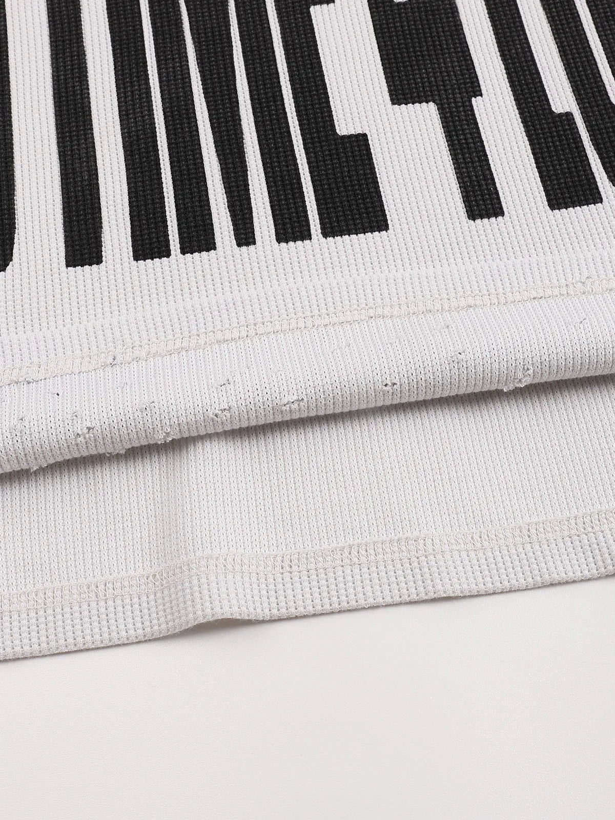 notimeforluv Print Waffle Long Sleeves
