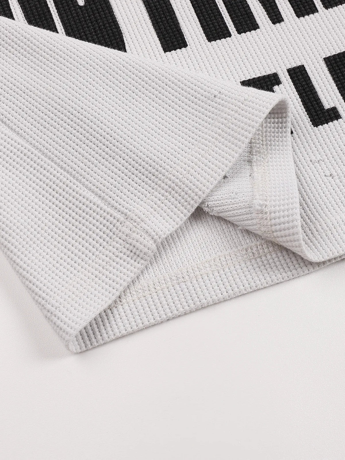 notimeforluv Print Waffle Long Sleeves