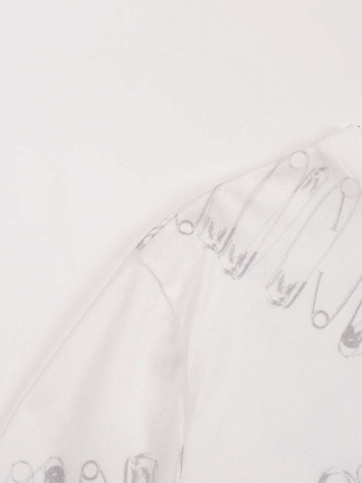 Safety-Pin Print Slim-Fit Long-Sleeve T-Shirt