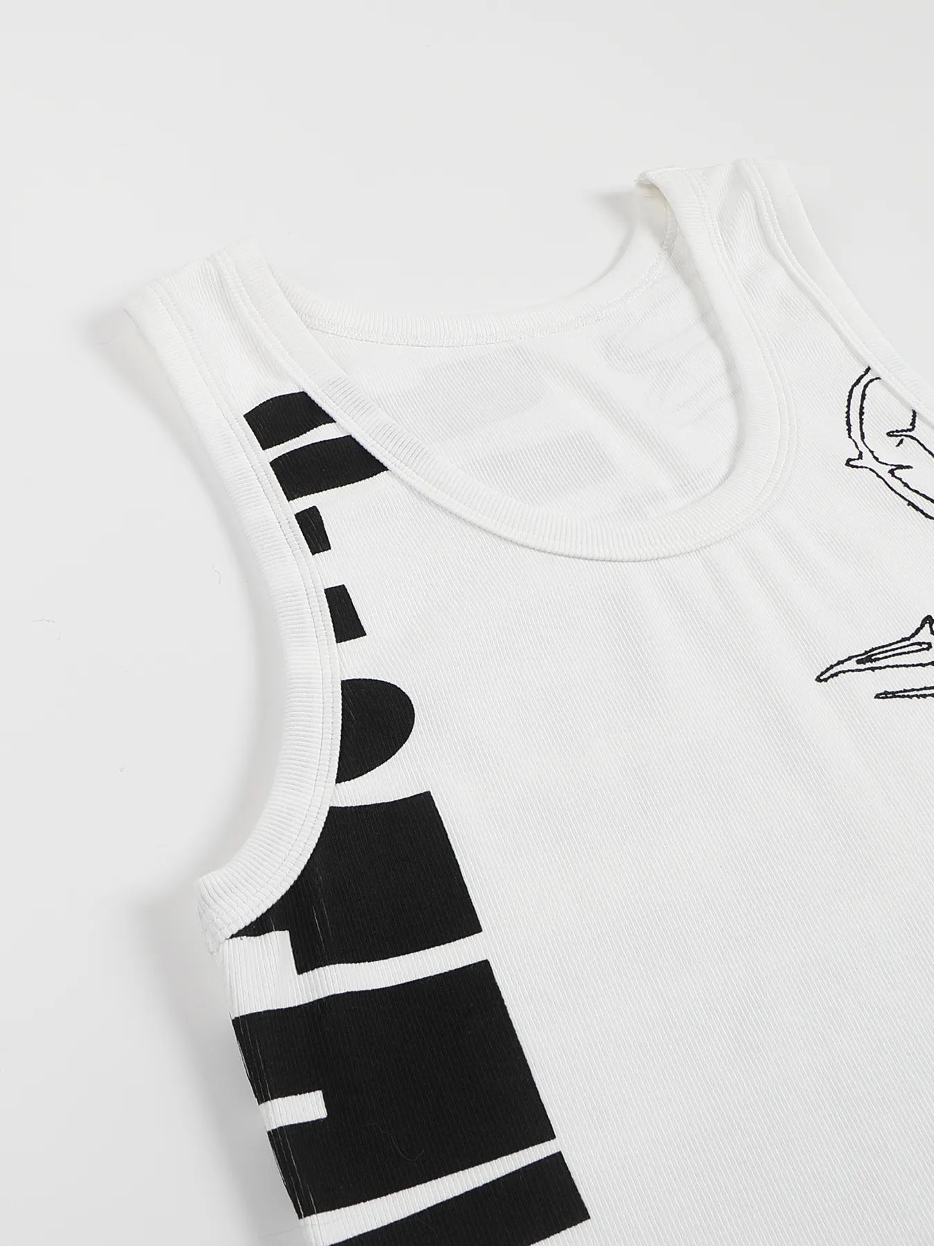 Graffiti high-stretch tank top