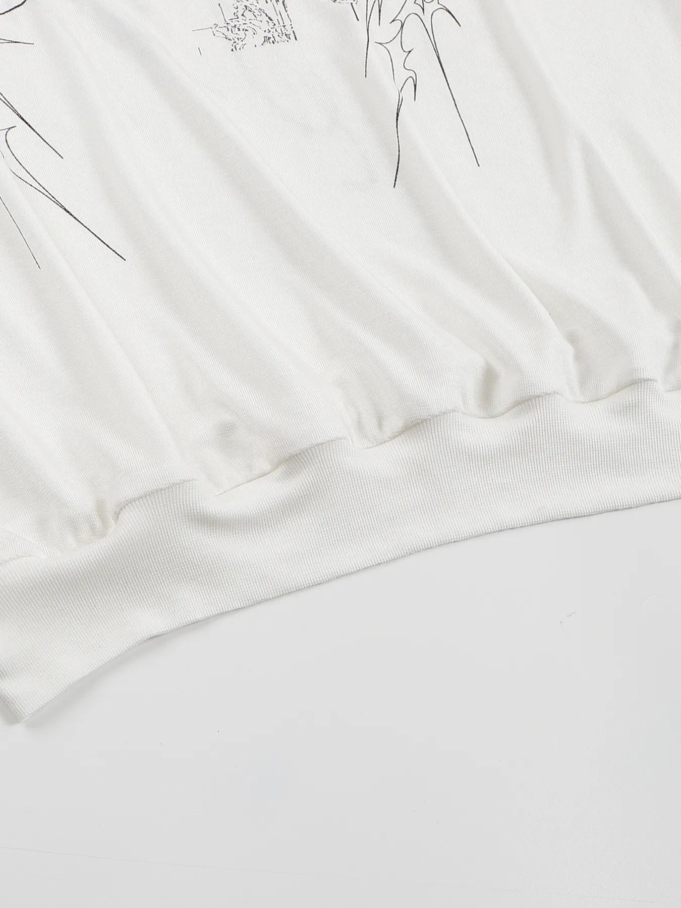 Lyocell jersey-print long-sleeve tee