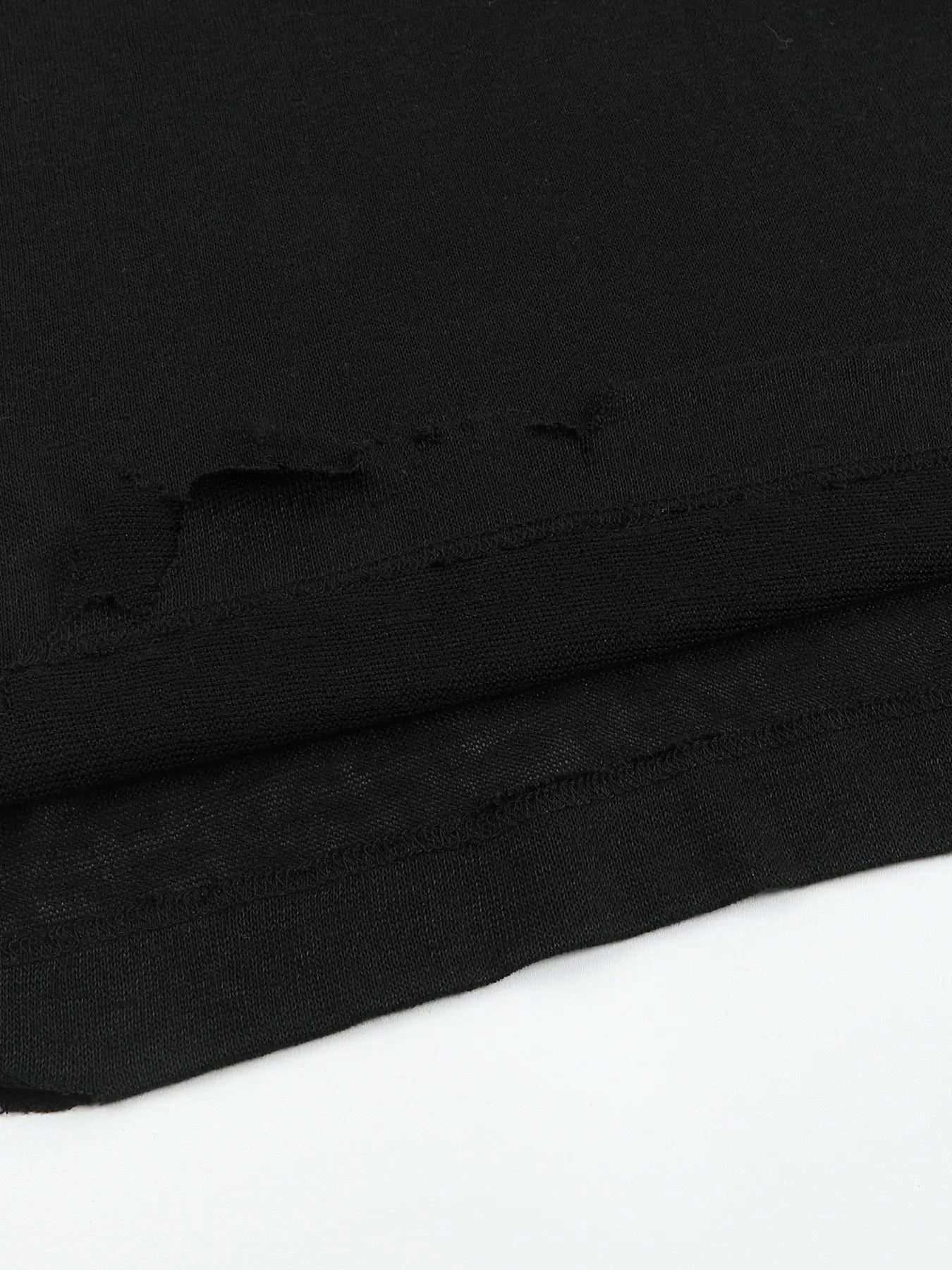 Pin-snap long-sleeve knit tee