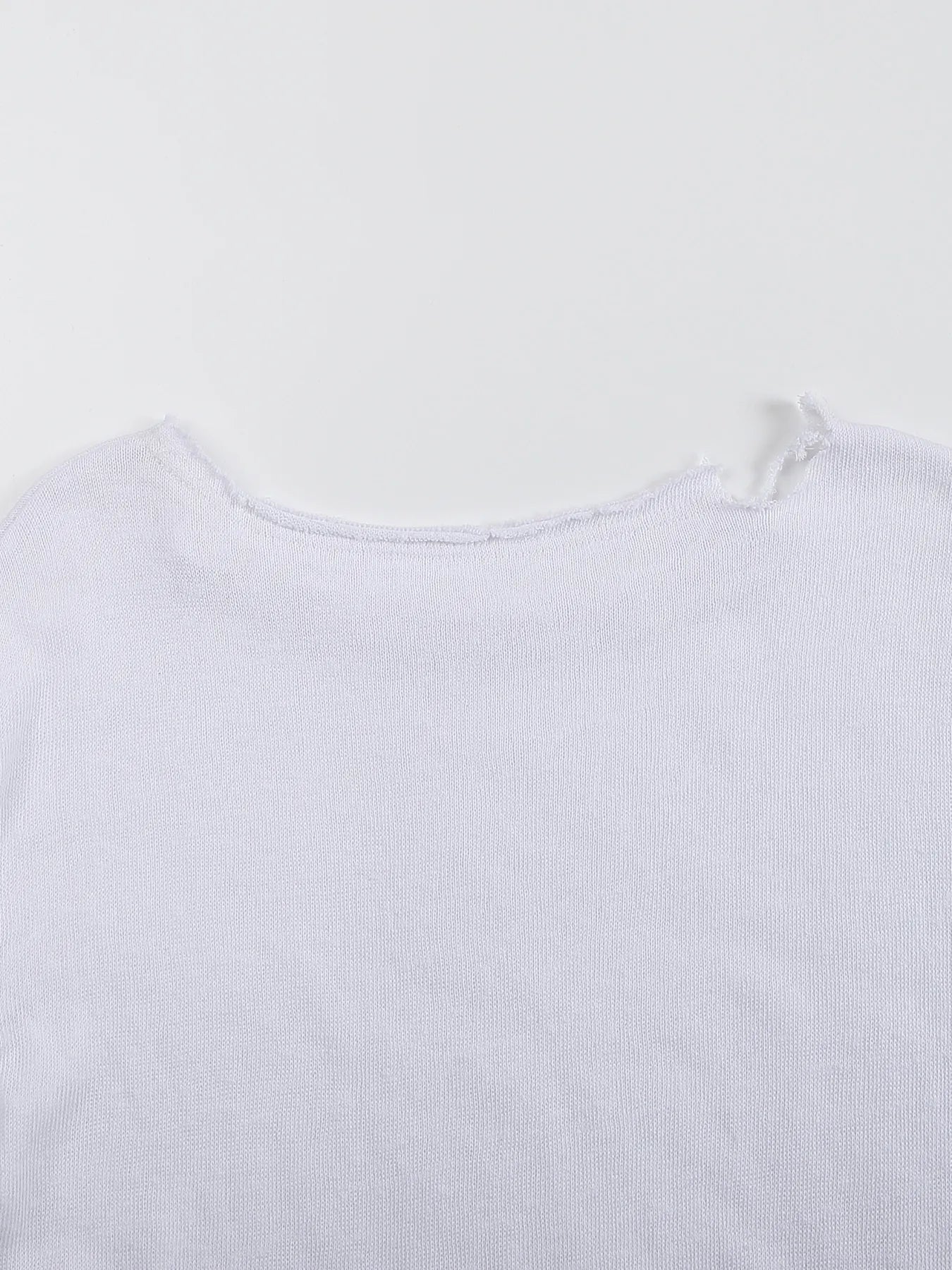 Pin-snap long-sleeve knit tee