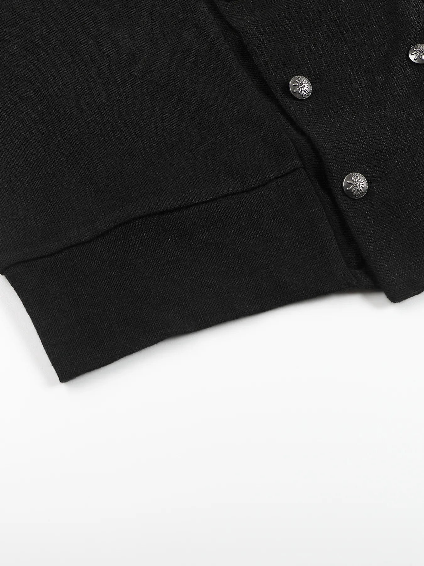 Regimental-tape hooded cardigan
