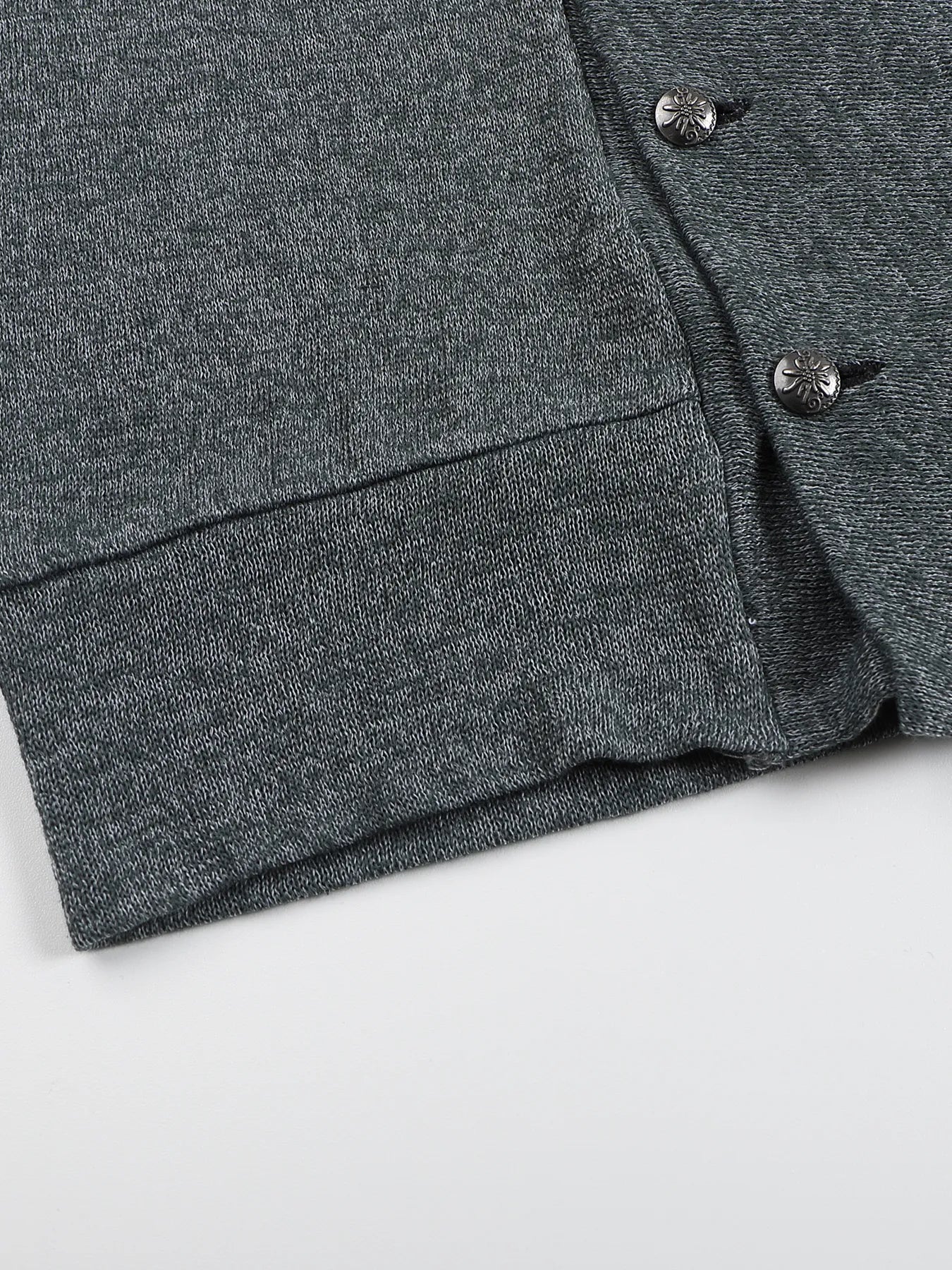 Regimental-tape hooded cardigan