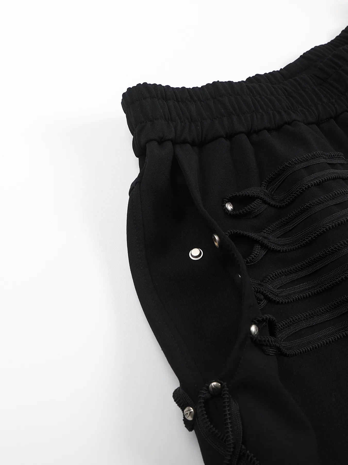 Serpent belt Regimental-stripe trousers