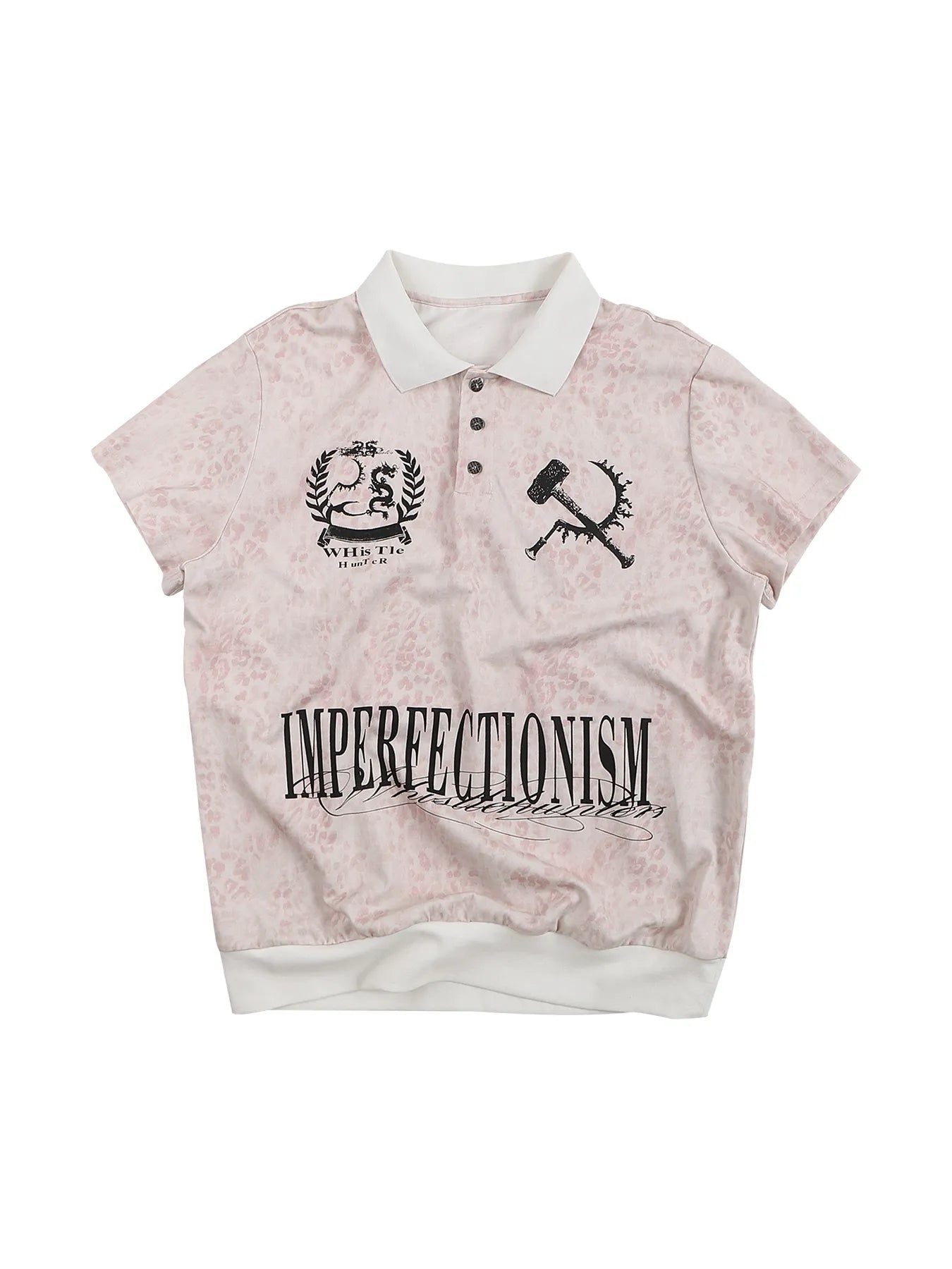 Leopard print polo shirt