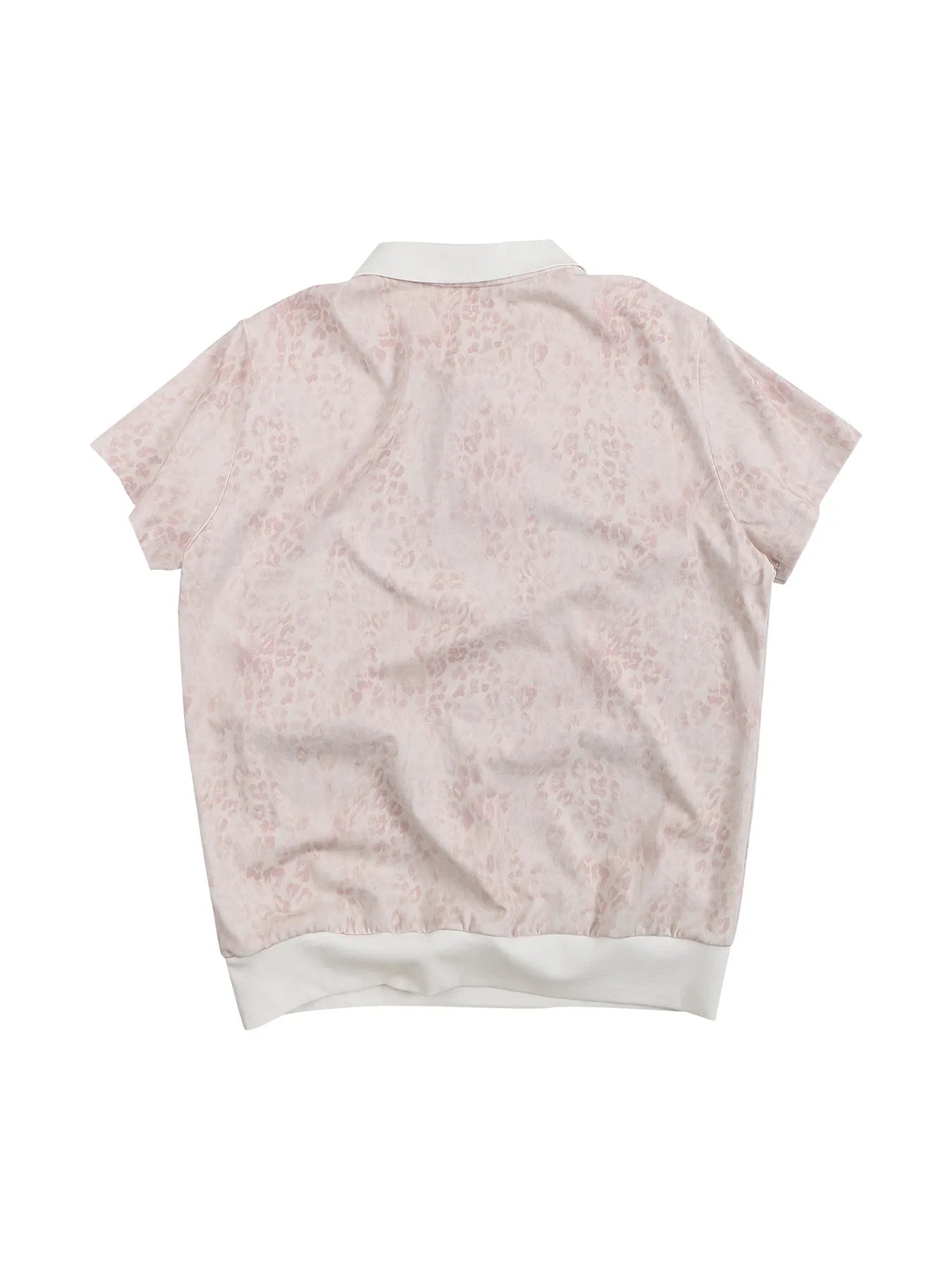 Leopard print polo shirt