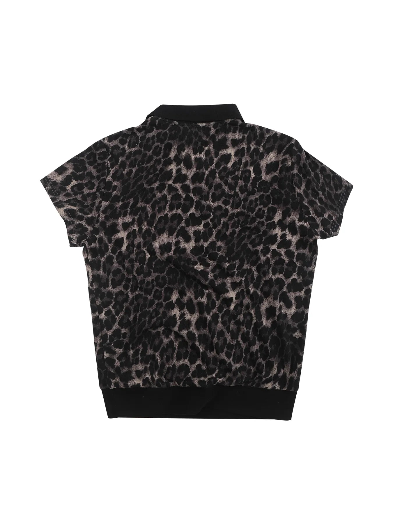 Leopard print polo shirt