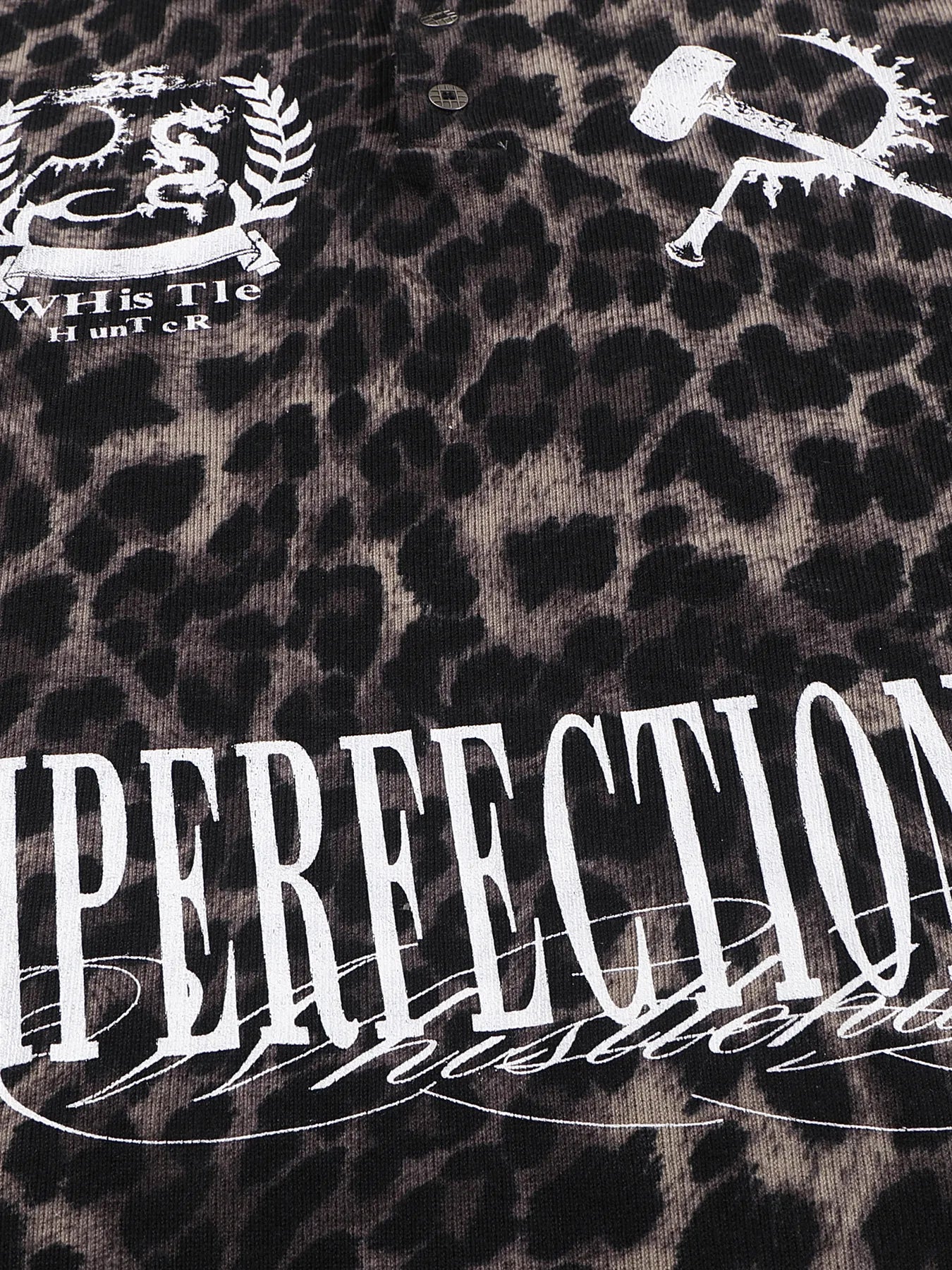 Leopard print polo shirt