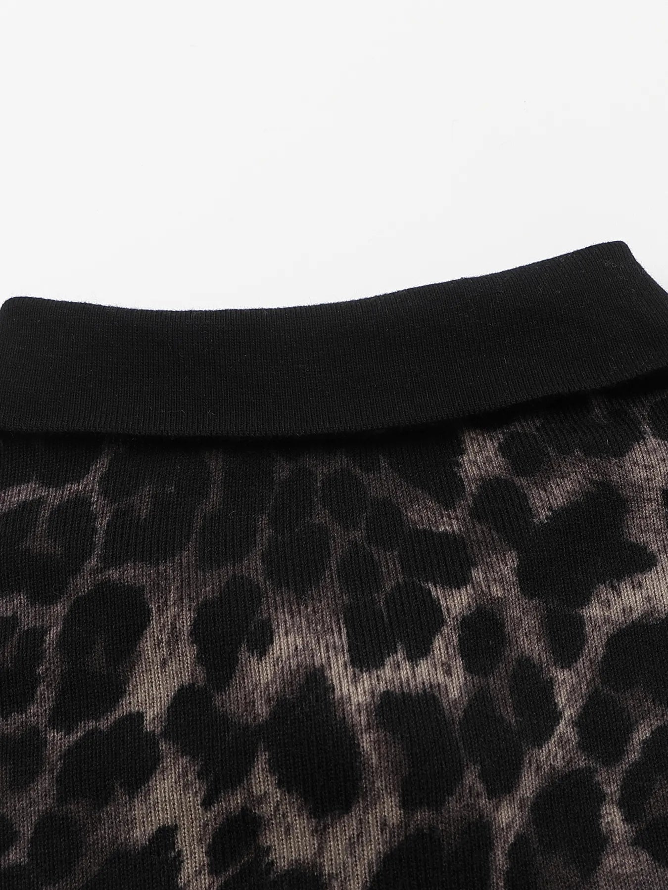 Leopard print polo shirt