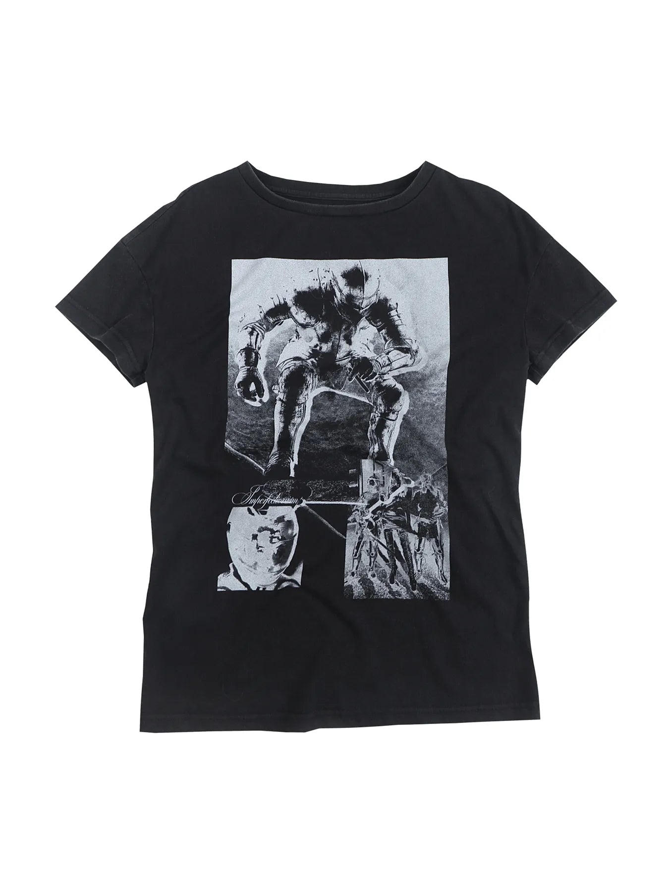 Retro-style, aged-out fit T-shirt