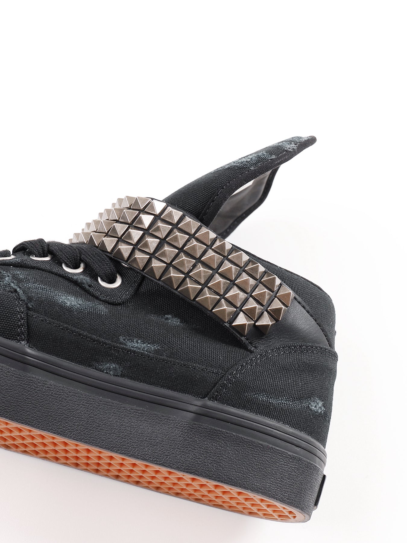 Silver Wing Studded Canvas Hi-Top Shoes