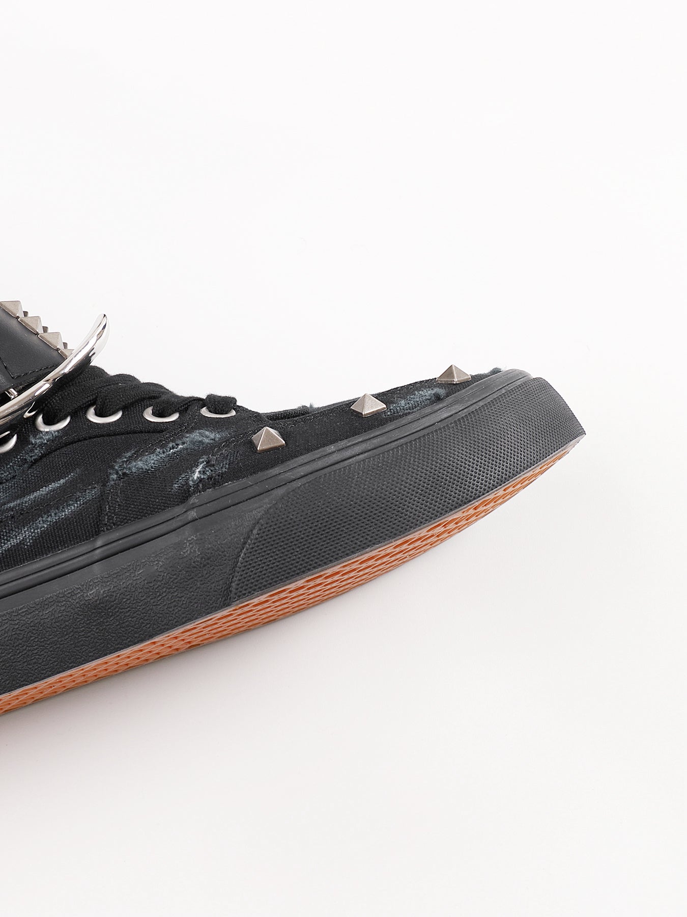 Silver Wing Studded Canvas Hi-Top Shoes