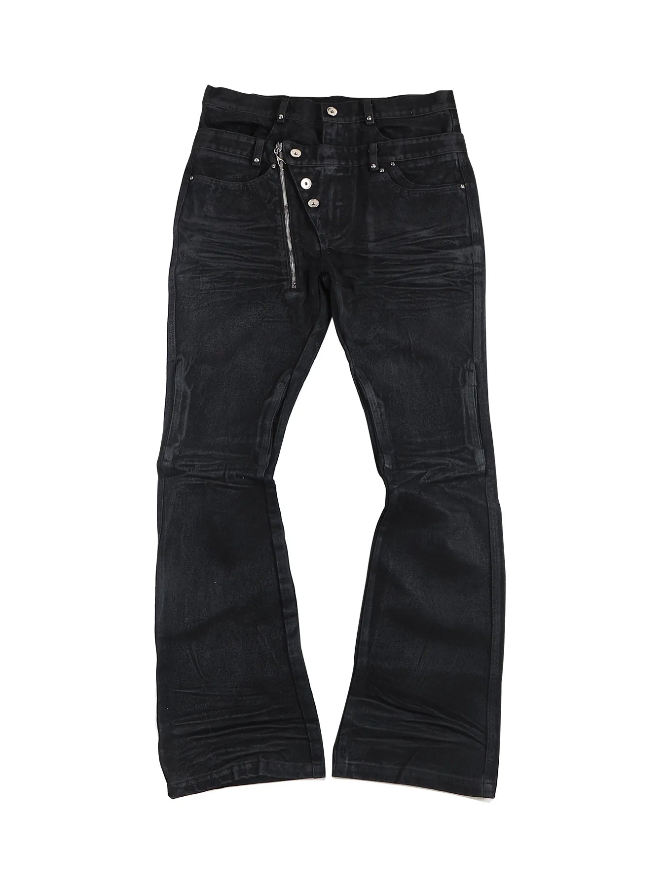 Skinny jeans with double waists
