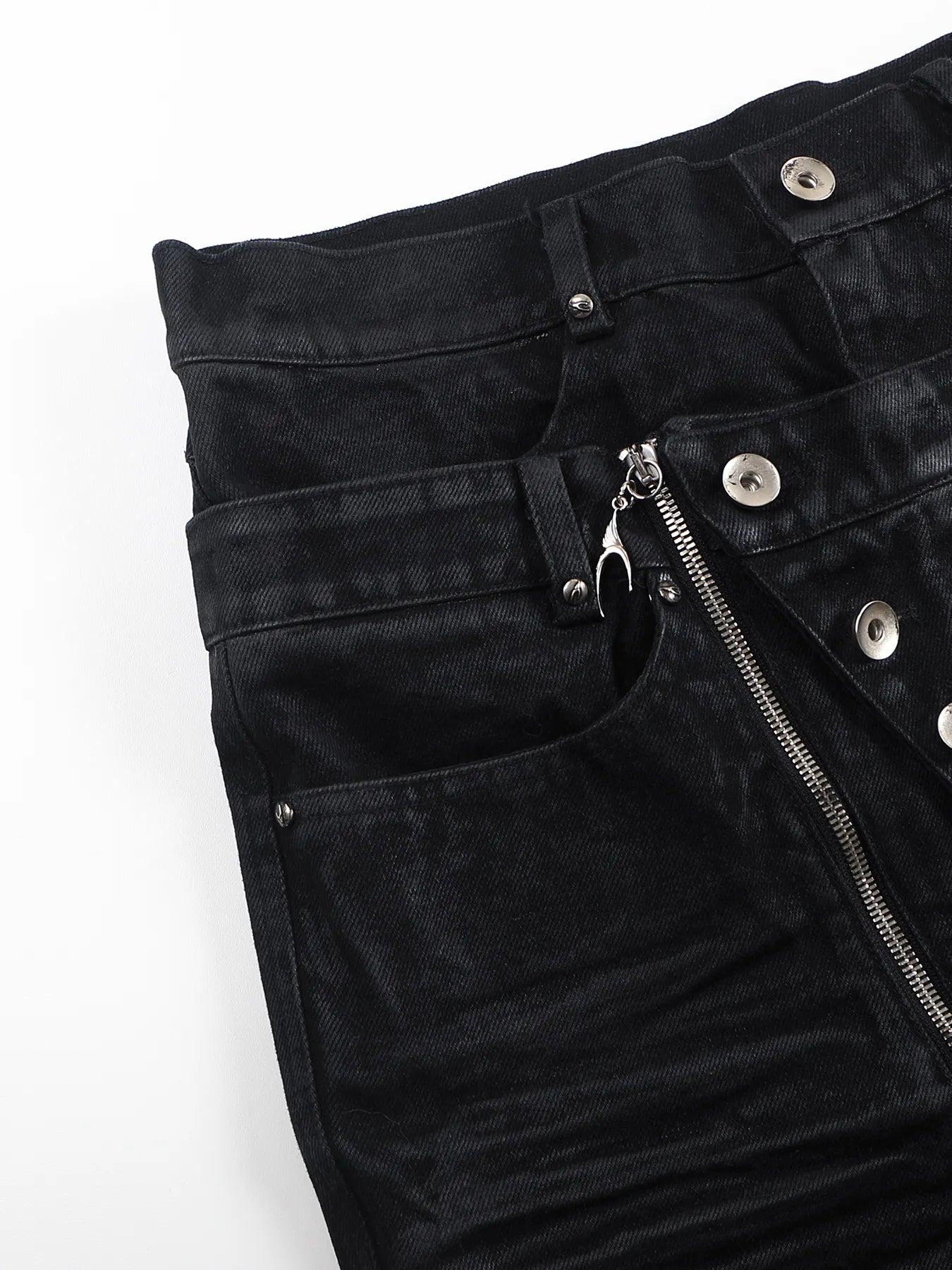 Skinny jeans with double waists