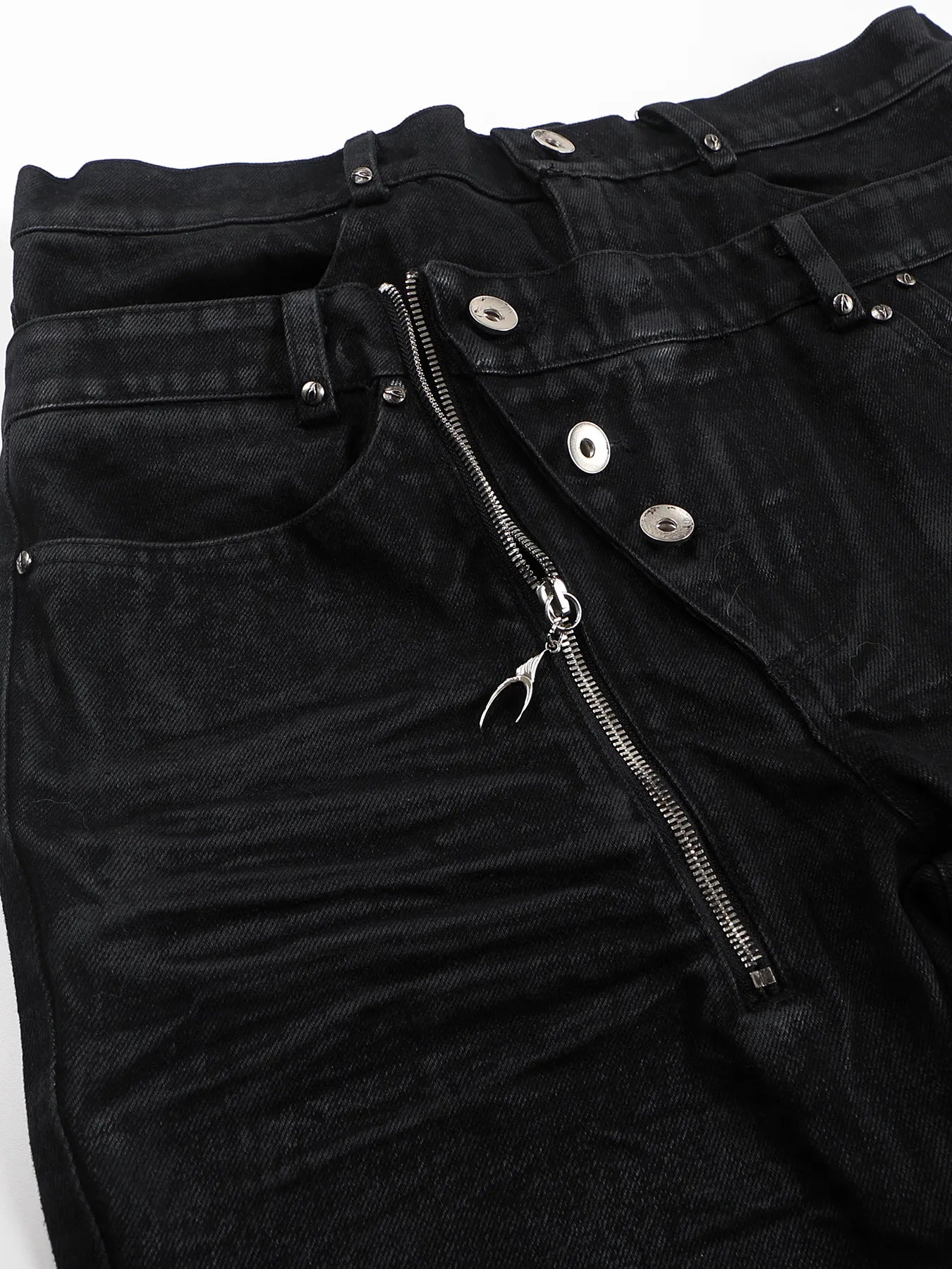 Skinny jeans with double waists