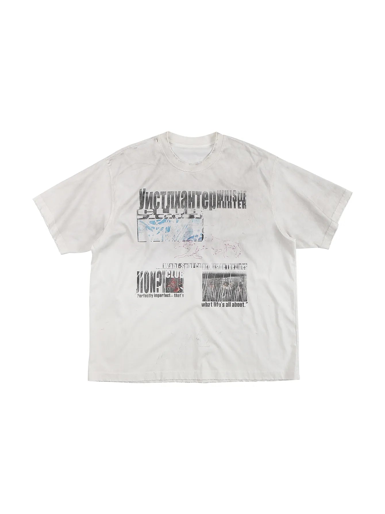 Water-washed, aged-style T-shirt