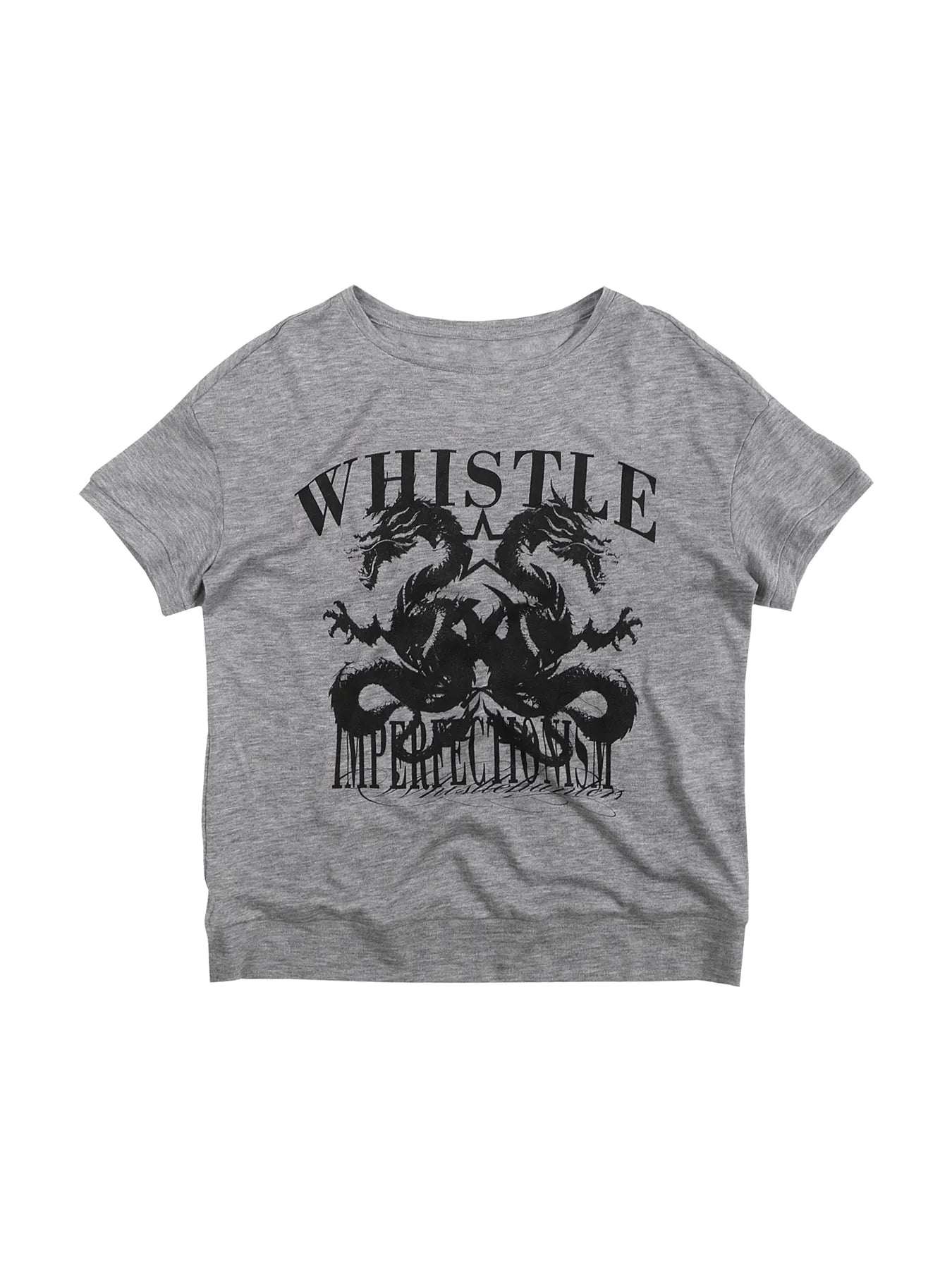 Wool blended printed short-sleeved shirt