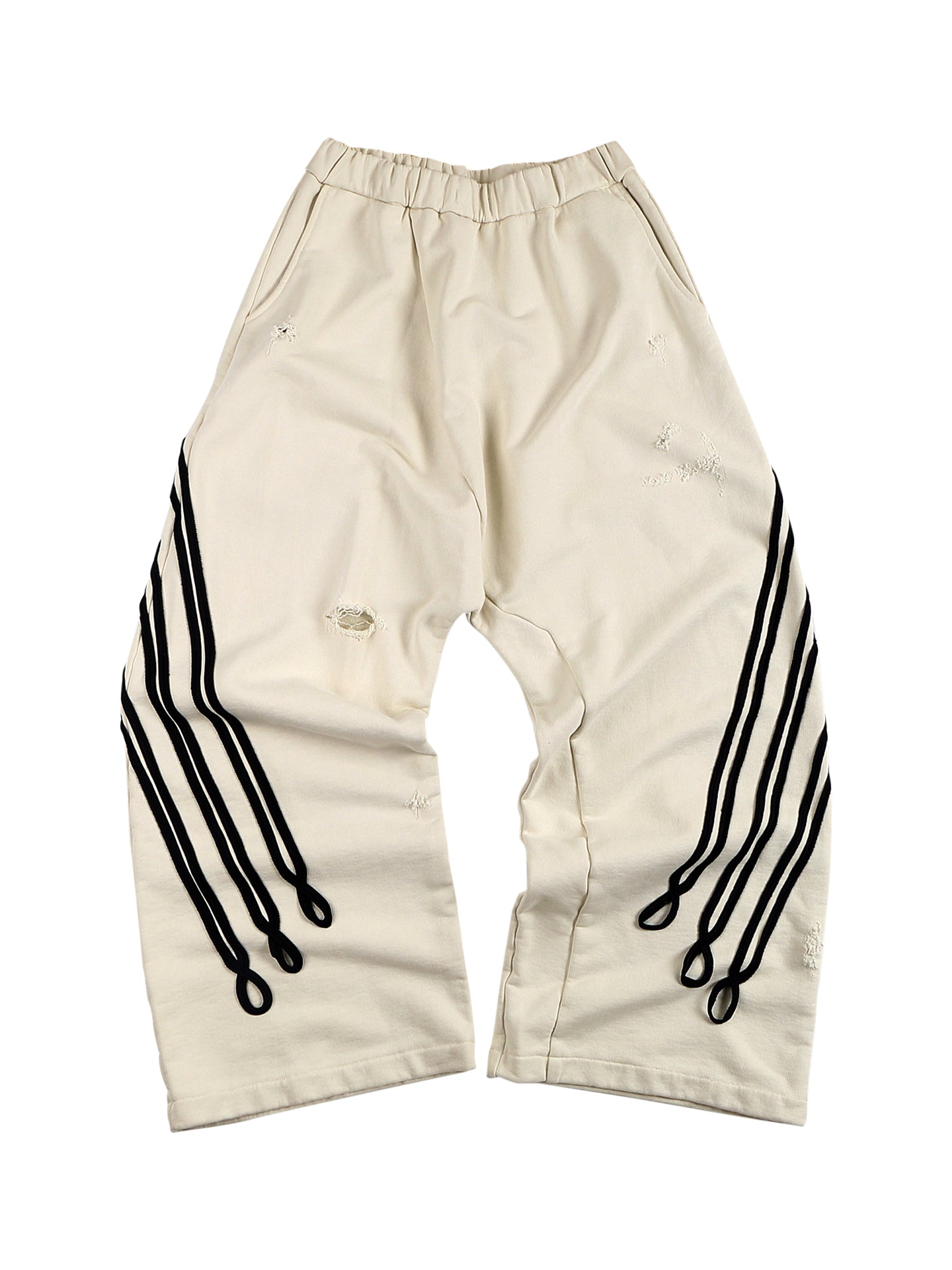 Napoleon-style distressed sweatpants